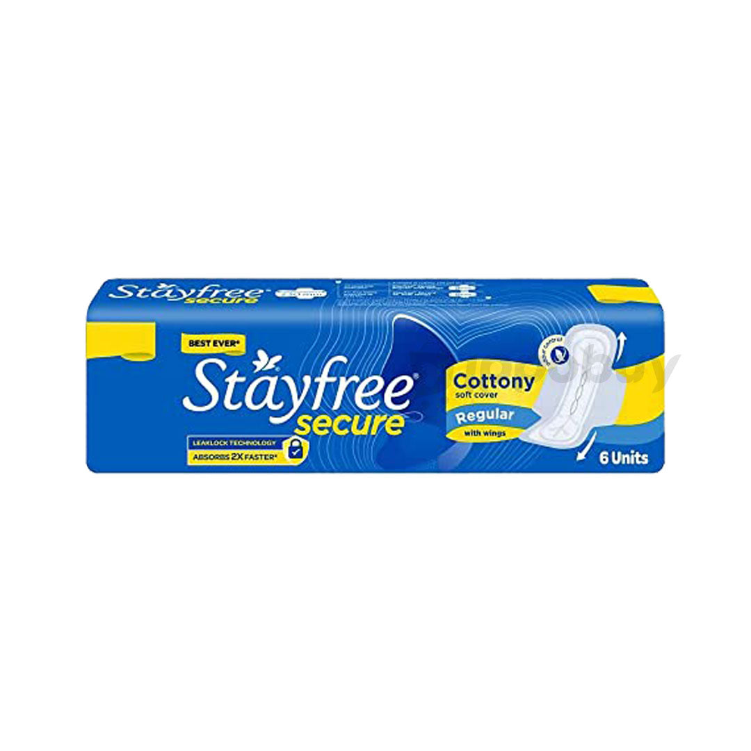 Stayfree Secure Regular Cottony (6 Unit - 37rs)